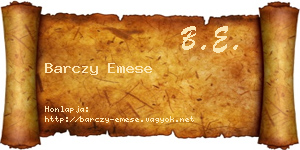 Barczy Emese névjegykártya